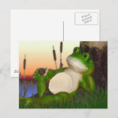 Frosch und Schnecke Postkarte (Vorne/Hinten)