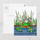 Frosch und Skorpion Postkarte (Vorne/Hinten)