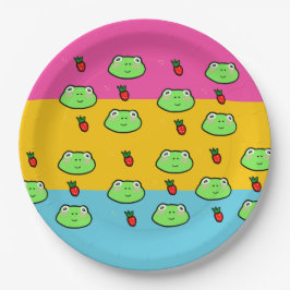 Frosch und Strawberry Lover Pappteller