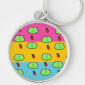 Frosch und Strawberry Lover Schlüsselanhänger (Vorne)
