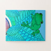 Frosch und Teich Puzzle (Horizontal)