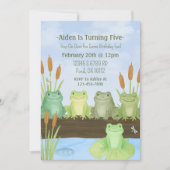 Frosch und Totenteich zum Geburtstag Einladung (Vorderseite)