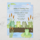 Frosch und Totenteich zum Geburtstag Einladung (Vorne/Hinten)