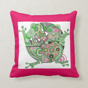 Frosch und Wanderlust-Wurfs-Kissen Kissen