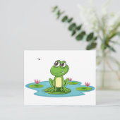 Frosch und Wasser Postkarte (Stehend Vorderseite)