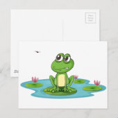 Frosch und Wasser Postkarte (Vorne/Hinten)