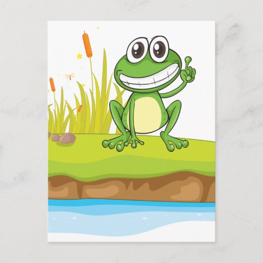 Frosch und Wasser Postkarte (Vorderseite)