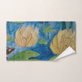 Frosch und Wasserlilien Handtuch Set (Handtuch)