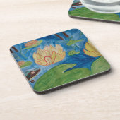 Frosch und Wasserlilien Untersetzer (Linke Seite)