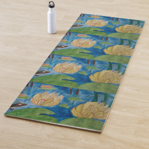Frosch und Wasserlilien Yoga Mat Yogamatte