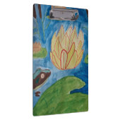 Frosch und Wasserlilien Zwischenablage Klemmbrett (Rechts)