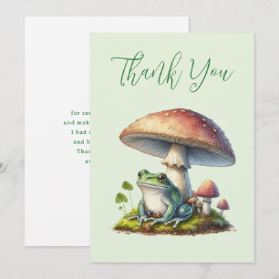 Frosch unter einem Pilz Süße Natur Dankeskarte