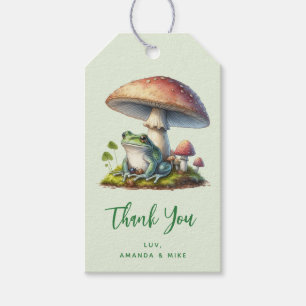 Frosch unter einem Pilz - Süße Natur - Party Geschenkanhänger