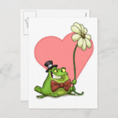 Frosch Valentine Postcard Feiertagspostkarte (Vorne/Hinten)