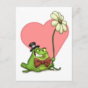 Frosch Valentine Postcard Feiertagspostkarte
