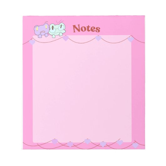 Frosch-Valentinstag mit Urteil Notizblock (Vorderseite)