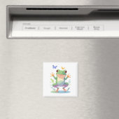 Frosch Vector Malerei Adorable Fun Animal Playing Magnet (In Situ (Geschirrspüler))