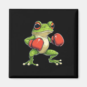 Frosch verkleidet als Boxer-Funny-Boxing Magnet