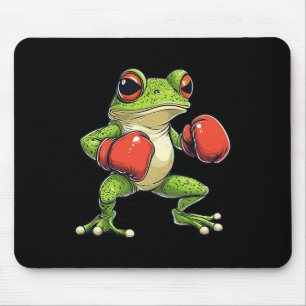 Frosch verkleidet als Boxer-Funny-Boxing Mousepad