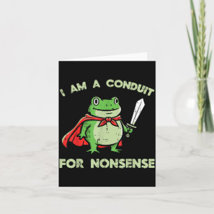 Frosch Vermittler für Unsinn Lustiges Meme Tier Mä Karte