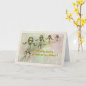 Frosch-verspäteter Geburtstag Karte (Gelbe Blume)