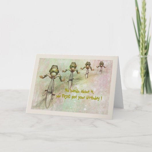 Frosch-verspäteter Geburtstag Karte (Vorderseite)