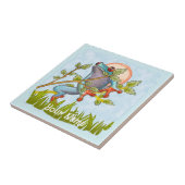 Frosch versteckt sich fliese (Seite)