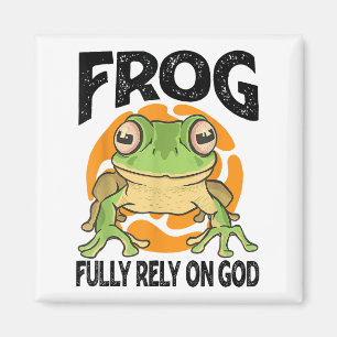 Frosch - Voll auf Gott setzen - Funny Definition Magnet
