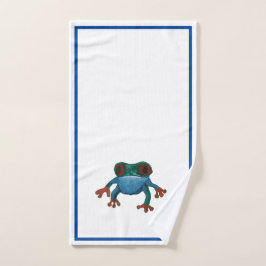 Frosch von grünem Blauem Amazonasbaum Handtuch