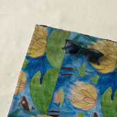 Frosch & Wasserlilien Strandtuch (Beispiel)