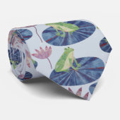 Frosch Watercolor Blue Krawatte (Gerollt)