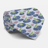Frosch Watercolor Blue Krawatte (Gerollt)