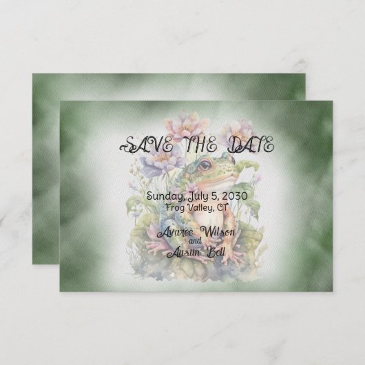 Frosch Wedding Save The Date (Vorne/Hinten)