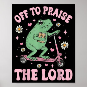 Frosch weg Lob Herrn Illustration Poster