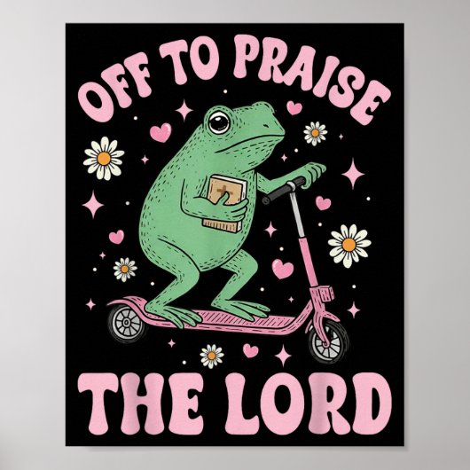Frosch weg Lob Herrn Illustration Poster (Vorne)