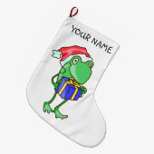 Frosch Weihnachten — Frosch, Gegenwart, Weihnachts Großer Weihnachtsstrumpf (Vorderansicht (hängend))