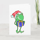 Frosch Weihnachten — Frosch, Gegenwart, Weihnachts Karte (Vorderseite)