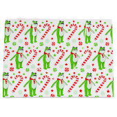 Frosch Weihnachten Große Geschenktüte (Vorderseite)