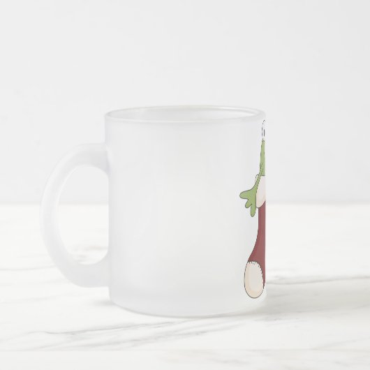 Frosch Weihnachten Holiday Shirts und Geschenke Mattglastasse (Links)
