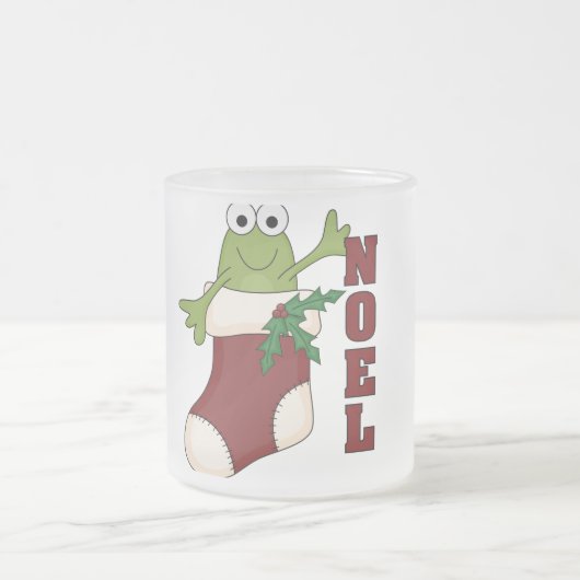 Frosch Weihnachten Holiday Shirts und Geschenke Mattglastasse (Mittel)
