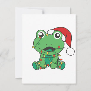 Frosch Weihnachts-Wintertiere Weihnachtsfrösche Feiertagskarte