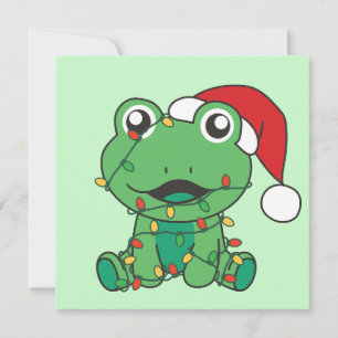 Frosch Weihnachts-Wintertiere Weihnachtsfrösche Feiertagskarte