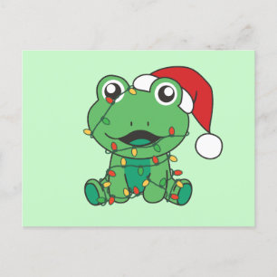 Frosch Weihnachts-Wintertiere Weihnachtsfrösche Feiertagspostkarte