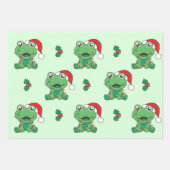 Frosch Weihnachts-Wintertiere Weihnachtsfrösche Geschenkpapier Set (Vorderseite 3)