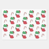 Frosch Weihnachts-Wintertiere Weihnachtsfrösche Geschenkpapier Set (Vorderseite 2)