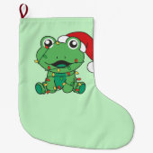 Frosch Weihnachts-Wintertiere Weihnachtsfrösche Großer Weihnachtsstrumpf (Vorderseite)