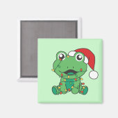 Frosch Weihnachts-Wintertiere Weihnachtsfrösche Magnet (Vorderseite/Rückseite)
