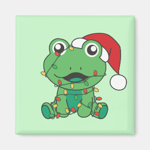 Frosch Weihnachts-Wintertiere Weihnachtsfrösche Magnet