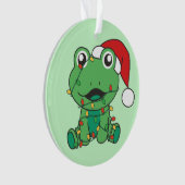 Frosch Weihnachts-Wintertiere Weihnachtsfrösche Ornament (Vorderseite)
