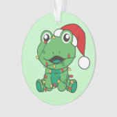 Frosch Weihnachts-Wintertiere Weihnachtsfrösche Ornament (Vorderseite)